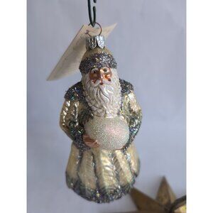 Vtg Patricia Breen Plumed Santa Claus Ornament Christmas